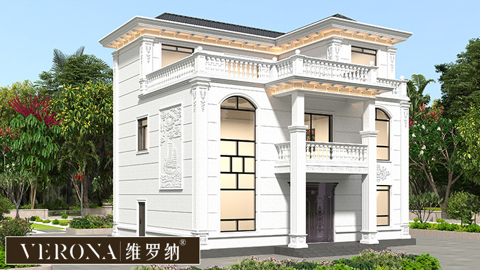 外墙仿石漆，打造高端乡村宅邸